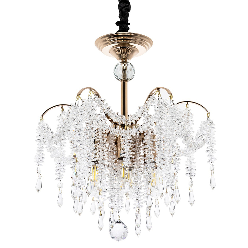 Люстра с хрустальными подвесками Crystal Classic Fairytree Chandelier 8 Золотой Прозрачное Стекло Люстра с хрустальными подвесками Crystal Classic Fairytree Chandelier 8 Золотой Прозрачное Стекло в Орле | Loft Concept