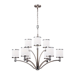 Люстра с белыми стеклянными плафонами в форме цилиндра Feiss варинант исполнения - 6 | Loft Concept в Орле