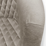 Барный стул со спинкой и мягкой обивкой с ромбами на 4-х деревянных ножках Бежевый Велюр Ava Charm варинант исполнения - 4 | Loft Concept в Орле