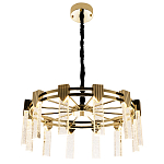 Люстра с прямоугольными хрустальными плафонами Glass Rectangles Gold Chandelier 60 варинант исполнения - 3 | Loft Concept в Орле