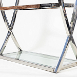 Металлический стеллаж со стеклянными полками Molecule варинант исполнения - 3 | Loft Concept в Орле