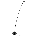 Торшер с изогнутой черной металлической стойкой и цилиндрическим плафоном Davide Groppi варинант исполнения - 1 | Loft Concept в Орле