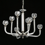 Люстра с 8-ю лампами и гранеными стеклянными плафонами Prism Gala варинант исполнения - 4 | Loft Concept в Орле