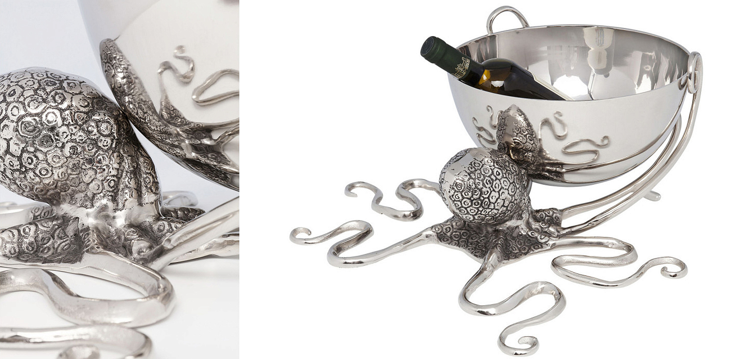 Ведёрко для вина Chrome Octopus Ведёрко для вина Chrome Octopus - Loft-Concept в Орле