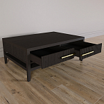 Кофейный стол Primo с двумя ящиками Темный орех варинант исполнения - 7 | Loft Concept в Орле