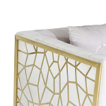 Кресло велюровое серое с фактурным каркасом золотистого цвета Best Traits варинант исполнения - 2 | Loft Concept в Орле