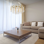 Люстра подвесная золотого цвета с разветвленными ветвями и прозрачными стеклянными подвесками Droplet Chandelier варинант исполнения - 12 | Loft Concept в Орле