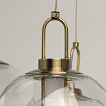 Люстра с 7-ю плафонами из прозрачного стекла в форме шара Orb Cascade  варинант исполнения - 11 | Loft Concept в Орле