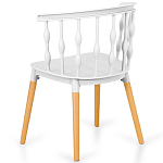 Пластиковый стул на ножках из массива бука Ferret Spiral White варинант исполнения - 6 | Loft Concept в Орле