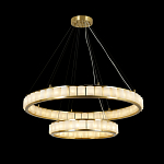 Люстра с 2-мя кольцами из натурального камня с регулируемыми плафонами Durability of Stone варинант исполнения - 5 | Loft Concept в Орле