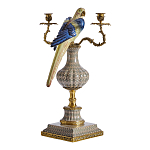 Подсвечникв образе попугая из фарфора с бронзовыми элементами Eden Garden варинант исполнения - 2 | Loft Concept в Орле