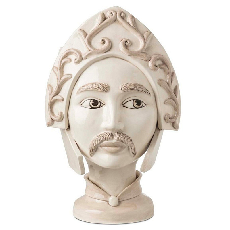 Ваза Vase Moro Man Paladin White Бежевый Ваза Vase Moro Man Paladin White Бежевый в Орле | Loft Concept