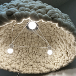 Вязаный подвесной светильник из шерсти Dome Wool Lamp  варинант исполнения - 4 | Loft Concept в Орле