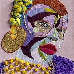 Картина с вышивкой Портрет wall panel People with the yellow ear 4 варинант исполнения - 1 | Loft Concept в Орле