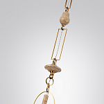 Подвесной светильник с круглым прозрачным плафоном и декоративной каменной вставкой Tectona  варинант исполнения - 6 | Loft Concept в Орле