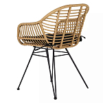 Стул с ротанговым плетением Wicker Half Chair с подлокотниками варинант исполнения - 3 | Loft Concept в Орле