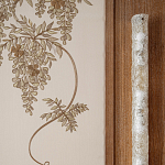 Обои с вышивкой ручной работы Deco Wisteria ﻿Midas colourway on Liso Pearl wool sateen варинант исполнения - 5 | Loft Concept в Орле