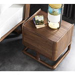 Прикроватный деревянный столик с 2-мя ящиками Moon Walnut Furniture варинант исполнения - 3 | Loft Concept в Орле