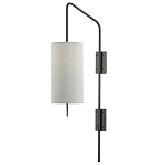 Бра чёрное с тканевым абажуром в форме цилиндра Rough Beauty варинант исполнения - 3 | Loft Concept в Орле