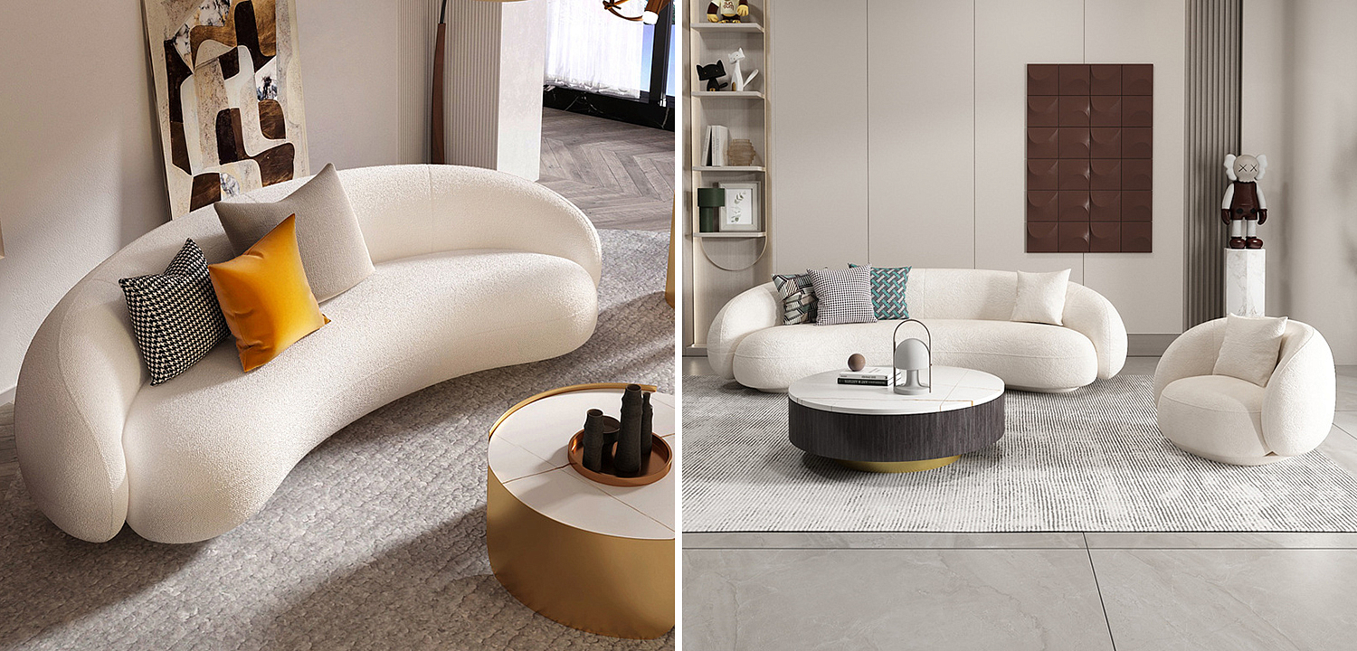 Диван Miah White Boucle Collection Sofa Диван Miah White Boucle Collection Sofa - Loft-Concept в Орле