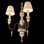 Бра с двумя конусовидными белыми тканевыми абажурами Terrain варинант исполнения - 4 | Loft Concept в Орле