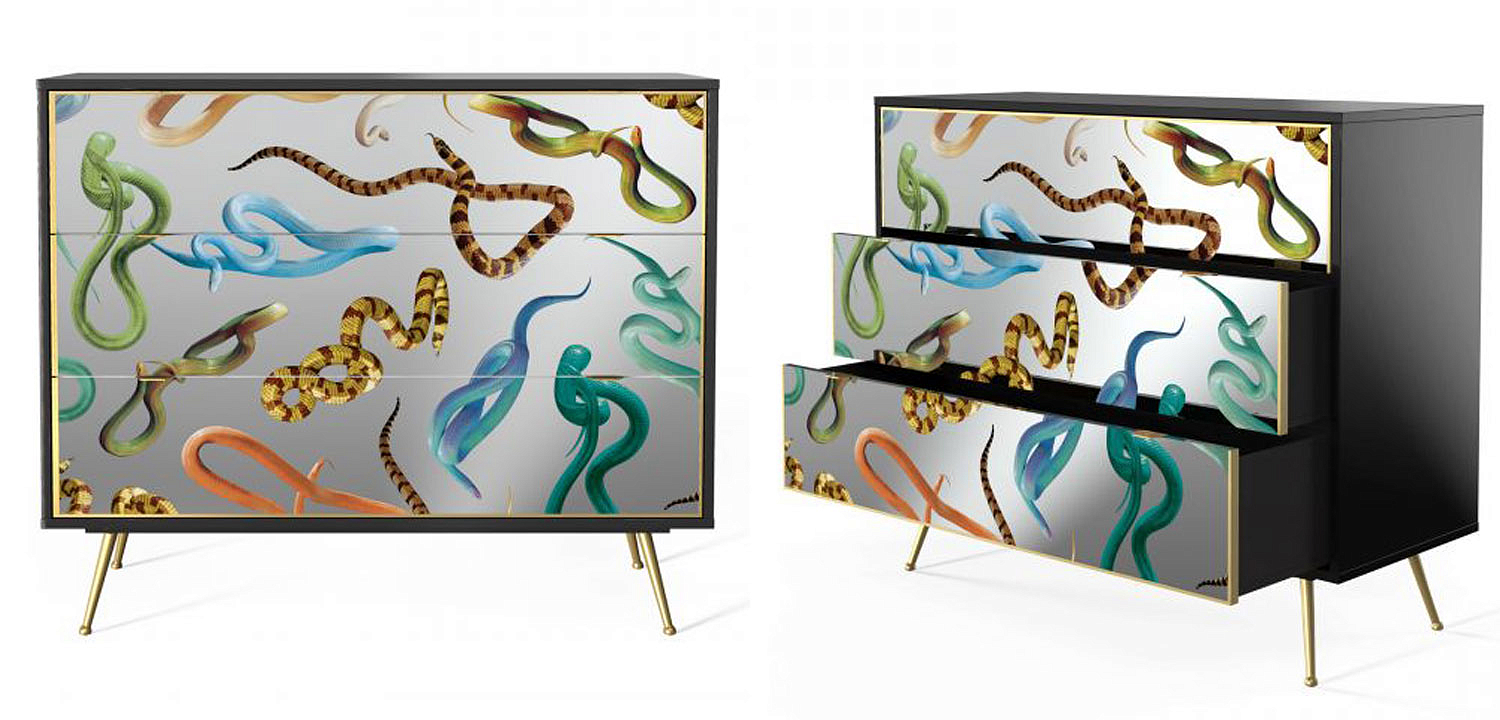 Комод Seletti Chest of Three Drawers Snakes Комод Seletti Chest of Three Drawers Snakes - Loft-Concept в Орле