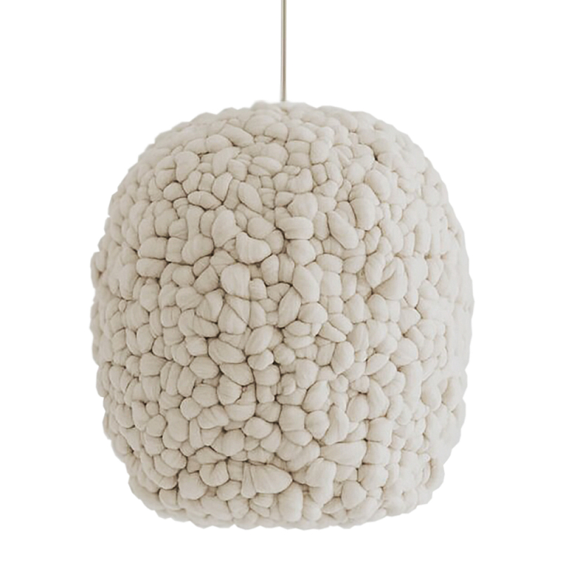 Светильник вязаный из шерсти Wool Lamp Cloud Бежевый Светильник вязаный из шерсти Wool Lamp Cloud Бежевый в Орле | Loft Concept