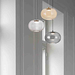 Подвесной светильник с янтарным рифленым стеклянным плафоном Ferm Living варинант исполнения - 8 | Loft Concept в Орле