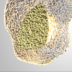 Бра с рельефным волнообразным стеклянным плафоном и вставкой из мрамора Liquid Stone варинант исполнения - 5 | Loft Concept в Орле