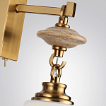 Бра со стеклянным плафоном конусообразной формы и декоративной вставкой из джута Tectona  варинант исполнения - 6 | Loft Concept в Орле