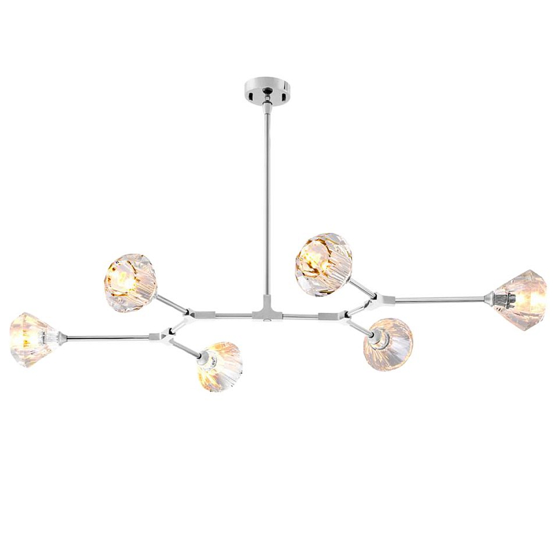 Люстра Chandelier Salasco Никель Прозрачный (Transparent) Люстра Chandelier Salasco Никель Прозрачный (Transparent) в Орле | Loft Concept