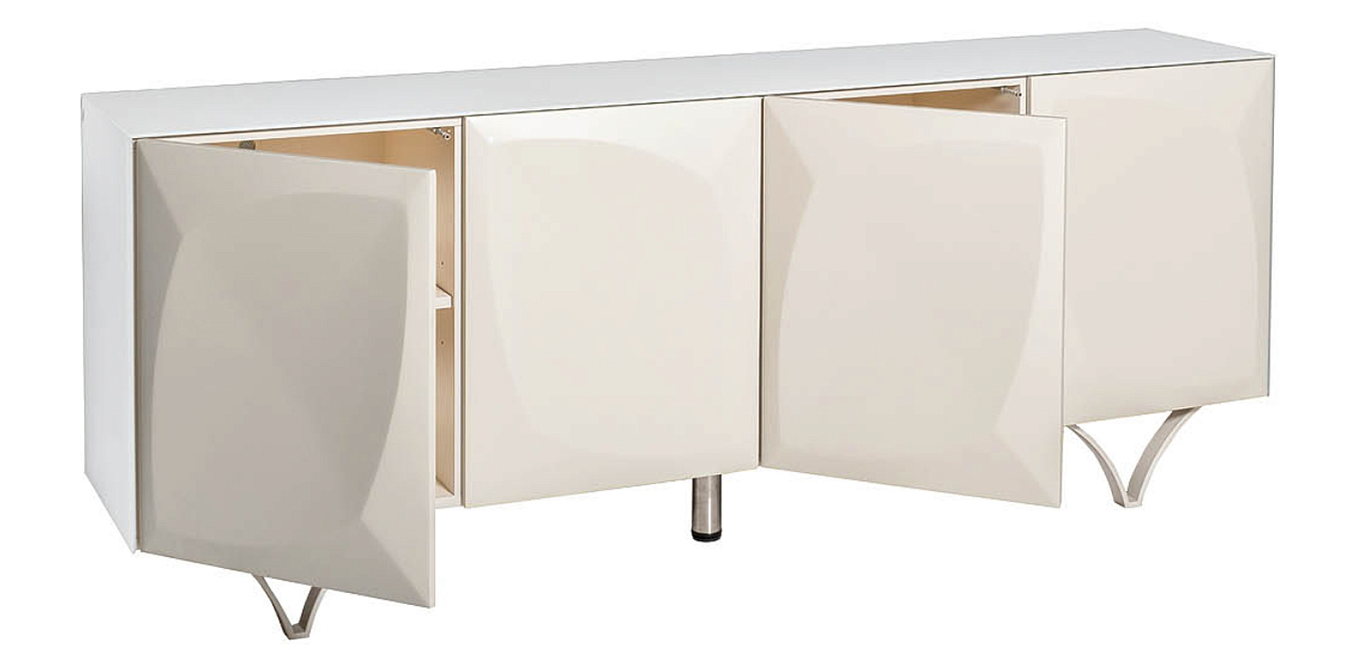 Комод с рельефным фасадом White Orchid Rectangular Белый Комод с рельефным фасадом White Orchid Rectangular Белый - Loft-Concept в Орле