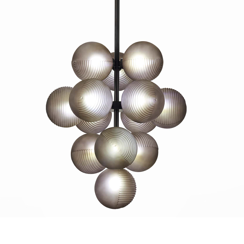 Люстра в форме виноградой грозди Inflorescence Дымчатый (Smoke) Черный в Орле | Loft Concept 