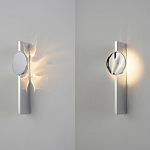 Бра с круглым зеркальным диском на прямоугольном соновании Reflection Circle Glow варинант исполнения - 3 | Loft Concept в Орле