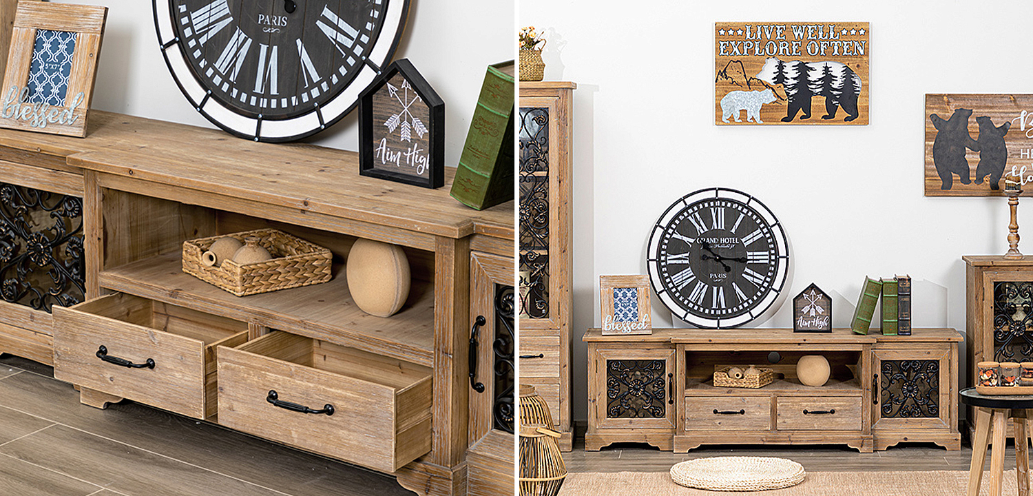 ТВ-Тумба Basile Provence Wood TV Stand ТВ-Тумба Basile Provence Wood TV Stand - Loft-Concept в Орле