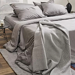 Плед из шерсти мериноса серого цвета 130×180 см Gray Waves варинант исполнения - 8 | Loft Concept в Орле