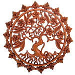 Панно из дерева круглое Sakura Panel With Trees варинант исполнения - 1 | Loft Concept в Орле