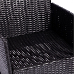 Обеденный комплект из искуственного ротанга Vintara черный варинант исполнения - 6 | Loft Concept в Орле