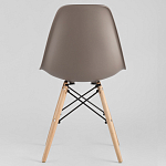 Пластиковый стул на ножках из массива бука Eames Cappuccino варинант исполнения - 5 | Loft Concept в Орле