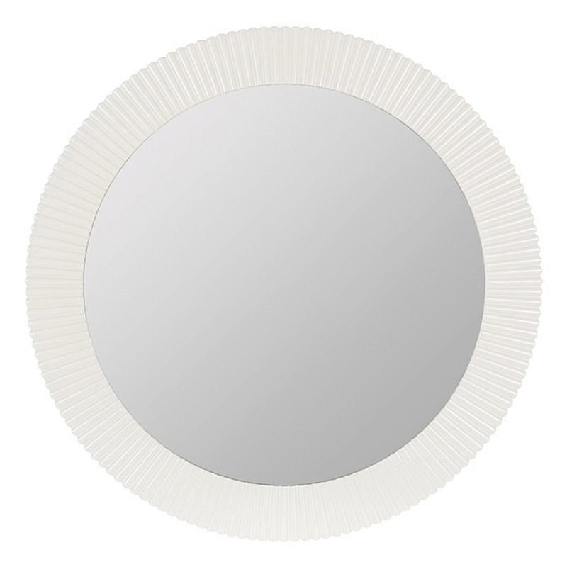 Зеркало в круглой фактурной раме Mirror Modern Texture белое Белый Зеркало в круглой фактурной раме Mirror Modern Texture белое Белый в Орле | Loft Concept
