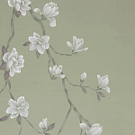 Обои ручная роспись Magnolia Canopy Colourway SC-287 on Aquamarine slub silk варинант исполнения - 2 | Loft Concept в Орле