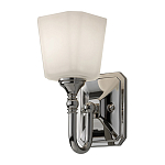 Бра для ванных комнат с белым матовым плафоном квадратной формы на основании цвета хром Feiss варинант исполнения - 1 | Loft Concept в Орле