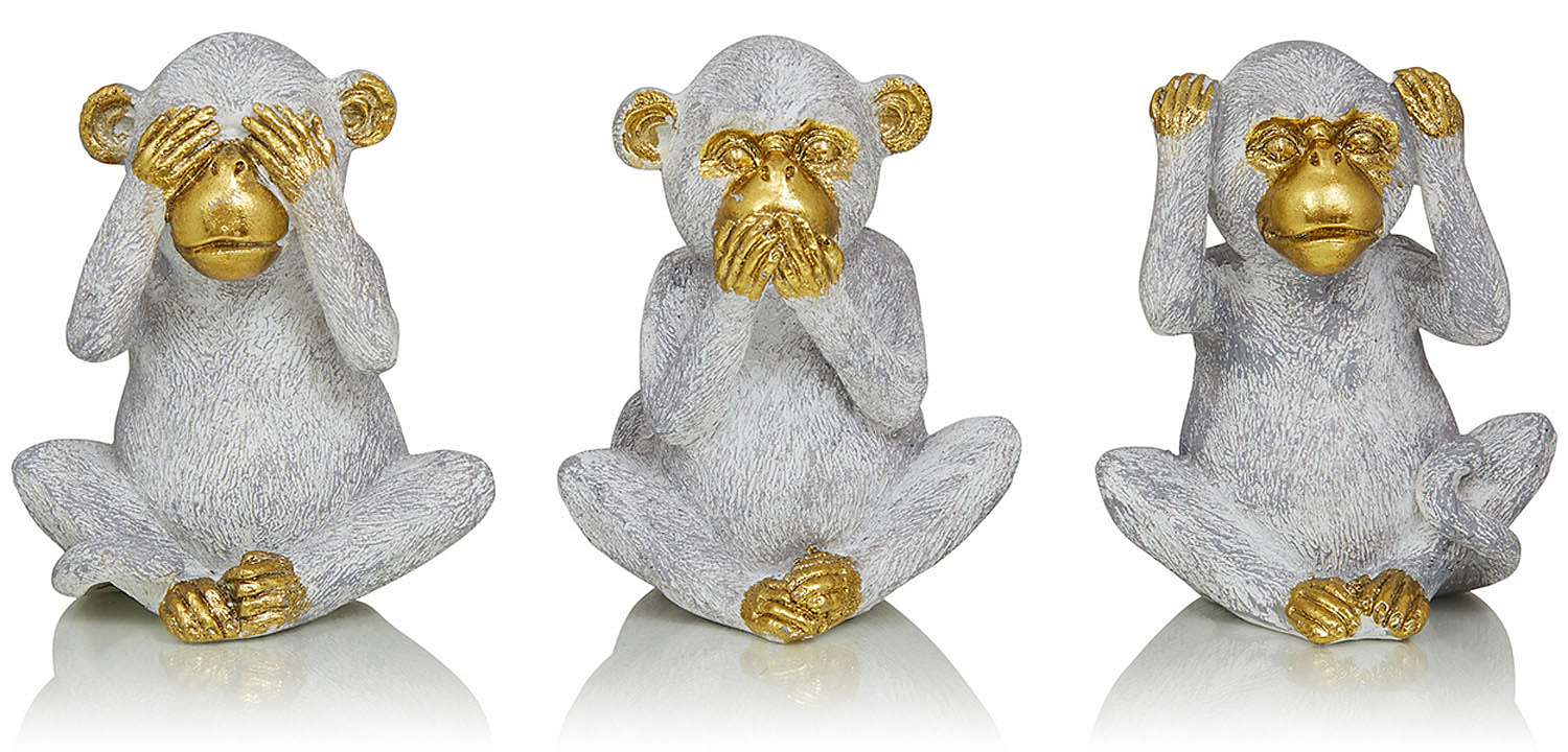 Комплект из 3-х статуэток Three Monkeys Комплект из 3-х статуэток Three Monkeys - Loft-Concept в Орле