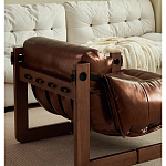 Кресло-диван кожаное на деревянном каркасе Medieval Furniture варинант исполнения - 5 | Loft Concept в Орле