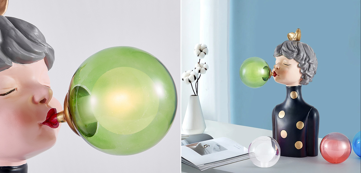 Настольная лампа Bubble Gum Table Lamp green Настольная лампа Bubble Gum Table Lamp green - Loft-Concept в Орле
