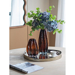 Ваза стеклянная янтарного цвета с текстурированным силуэтом Carambola варинант исполнения - 6 | Loft Concept в Орле