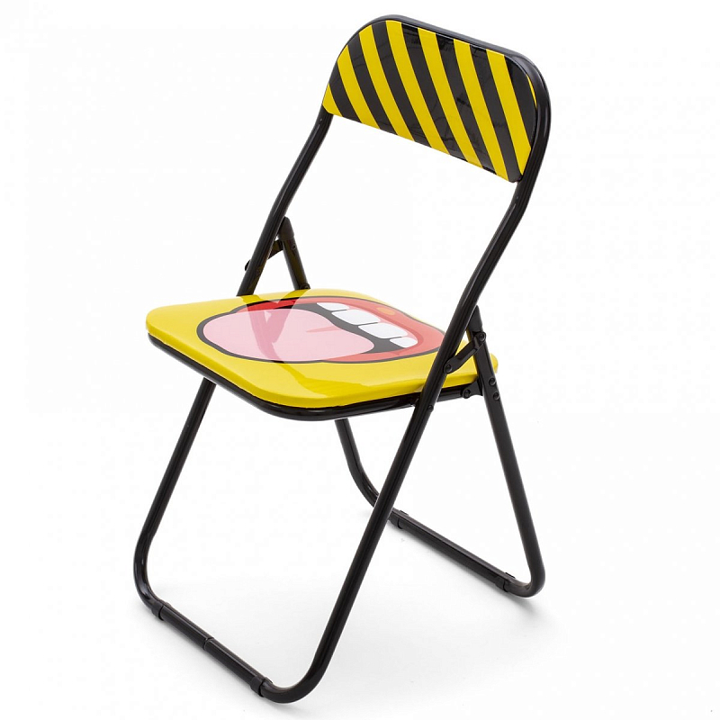 Стул Seletti Folding Chair Tongue Желтый Черный в Орле | Loft Concept 