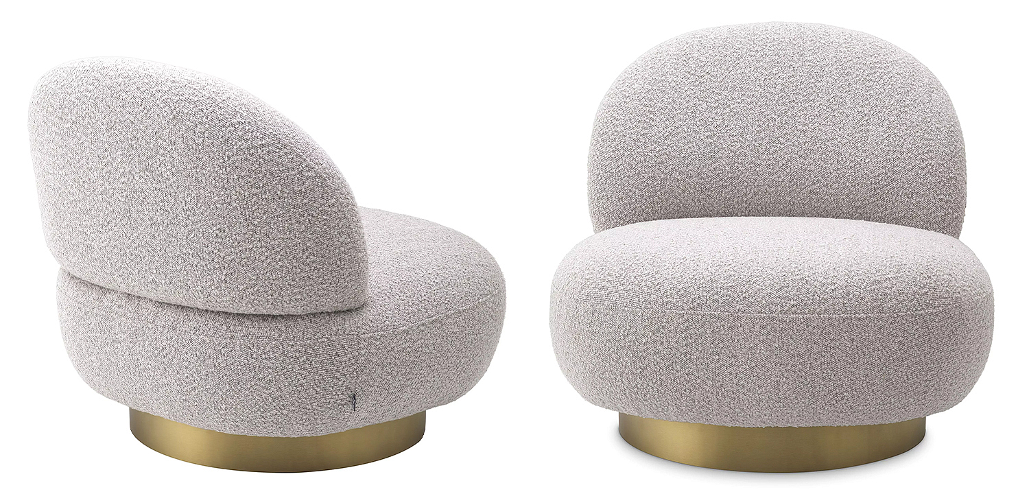 Кресло Eichholtz Swivel Chair Clement Grey Кресло Eichholtz Swivel Chair Clement Grey - Loft-Concept в Орле