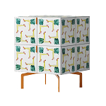 Тумба  с рисунком Short Pina Colada Orange варинант исполнения - 3 | Loft Concept в Орле