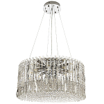 Круглая люстра с металлическими и хрустальными подвесками Bonnay Crystal Chrome Chandelier варинант исполнения - 6 | Loft Concept в Орле